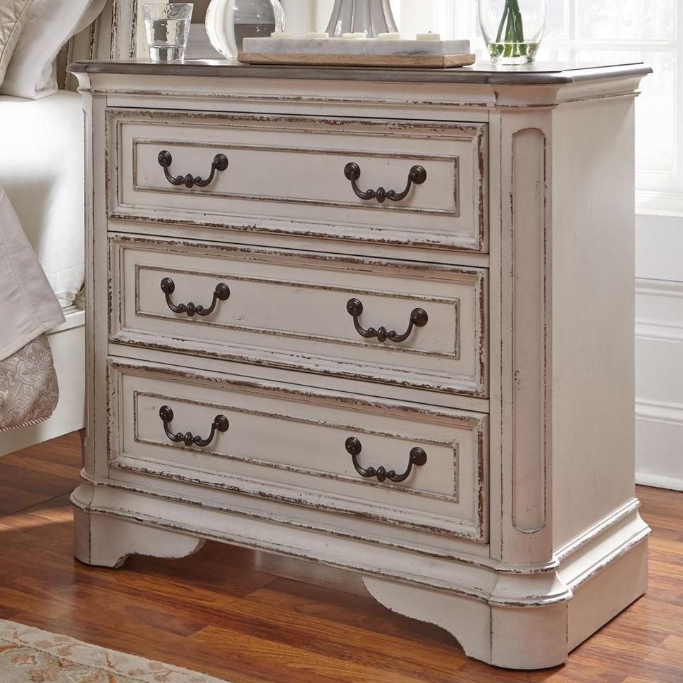 Liberty Furniture Magnolia Manor 244BR64 Traditional 3 Drawer Bedside